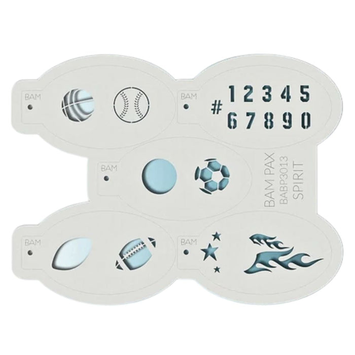 BAM PAX 3013 - Face Painting Stencil - Spirit (Sports)
