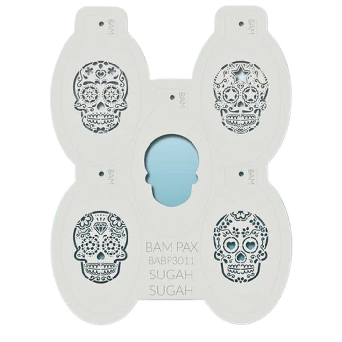 BAM PAX 3011 - Face Painting Stencil- Sugah-Sugah (Sugar Skulls)