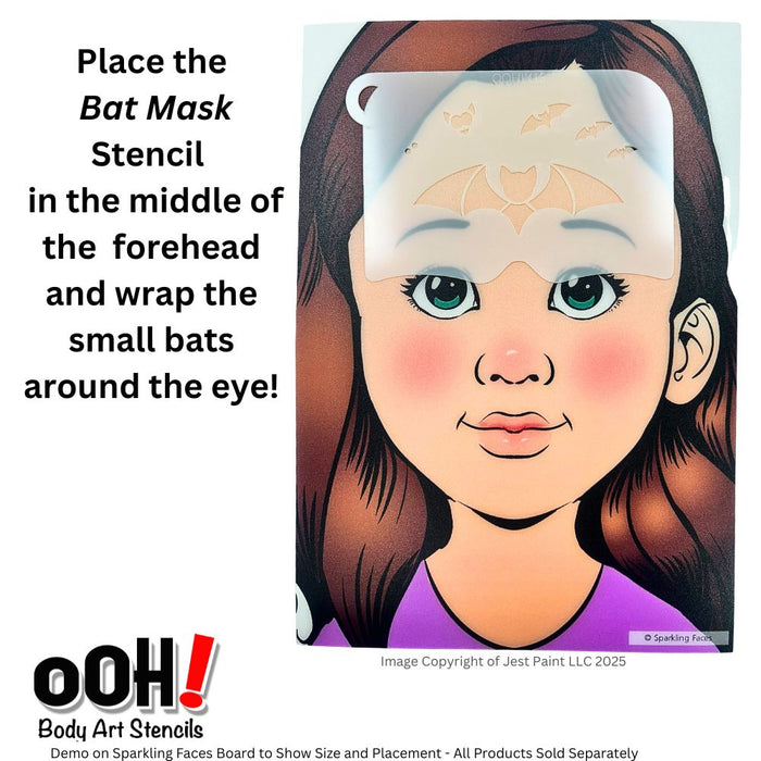 Ooh! Face Painting Stencil | Bat Mask (K13)