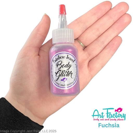 Art Factory | Rainbow Jewel Body Glitter Poof - BIG Fuchsia (1oz)