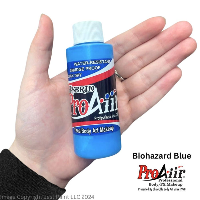 ProAiir ATOMIC Alcohol Based Hybrid Airbrush Paint 2oz - UV Biohazard Blue (SFX - Non Cosmetic)