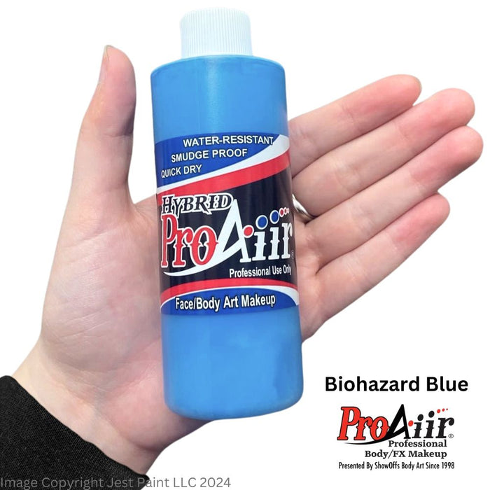 ProAiir ATOMIC Alcohol Based Hybrid Airbrush Paint - UV Biohazard Blue (4oz) (SFX - Non Cosmetic)