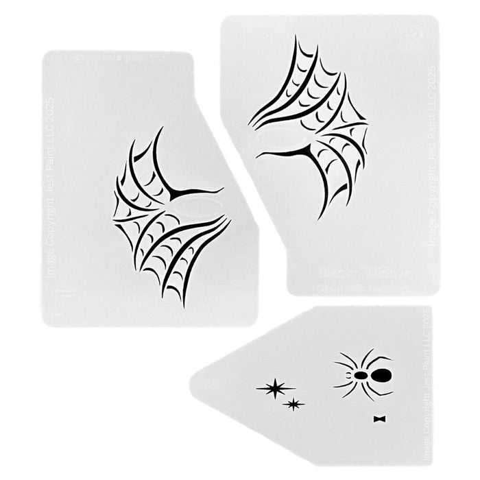 Stencil Eyes - Face Painting Stencil - BLACK WIDOW - One Size Fits Most