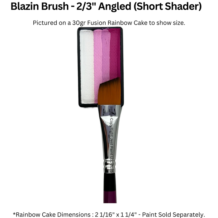 Blazin Face Painting Brush by Marcela Bustamante - 2/3" Angled (Short Shader)