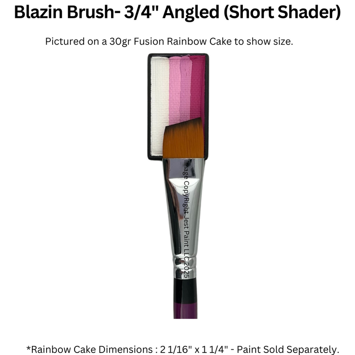 Blazin Face Painting Brush by Marcela Bustamante - 3/4" Angled (Short Shader)