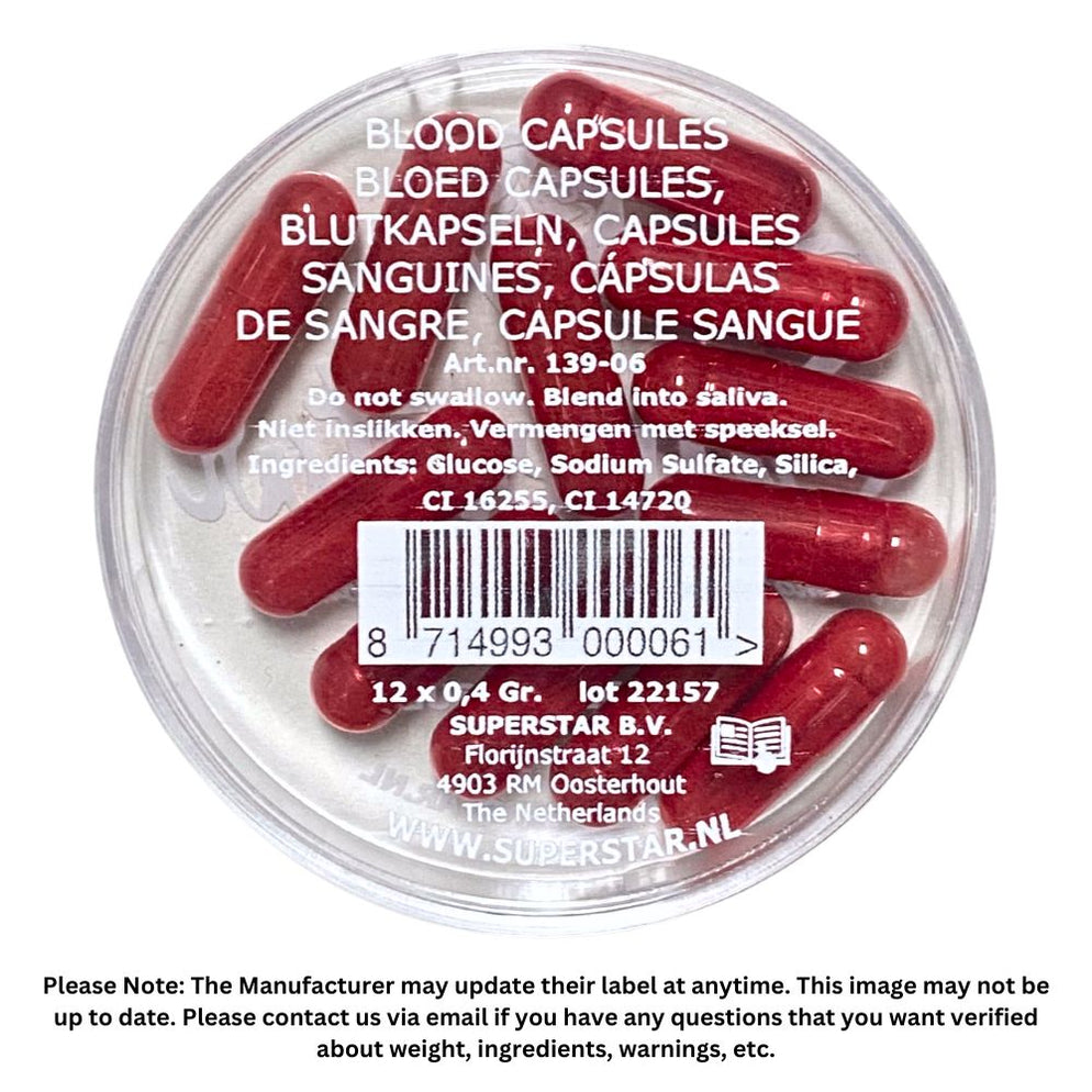 Superstar | Special FX - (139-06.1) Fake Blood Powder Capsules - 12 pc ...