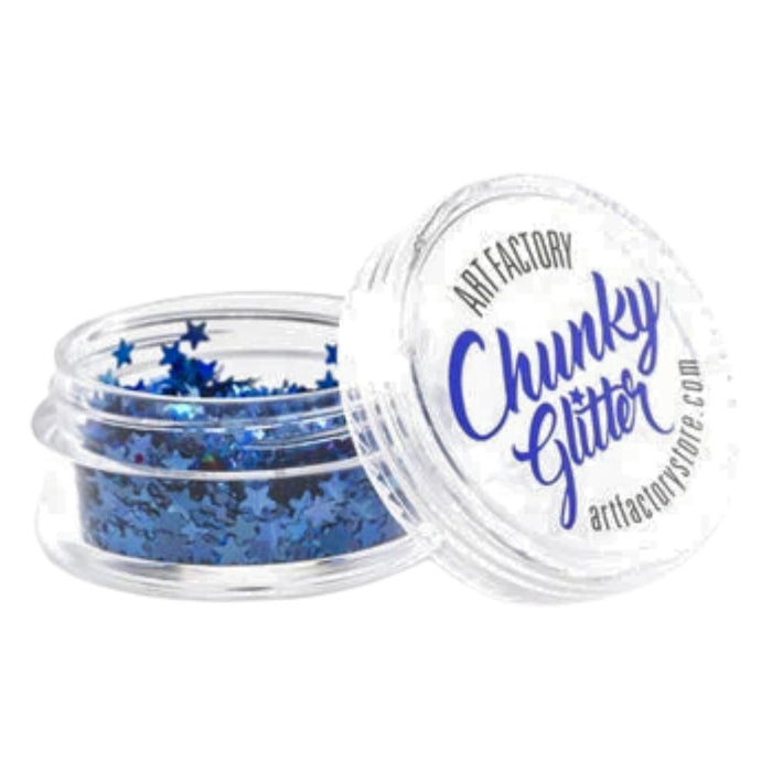 Art Factory | Loose Chunky Glitter - Blue Stars (30ml jar)
