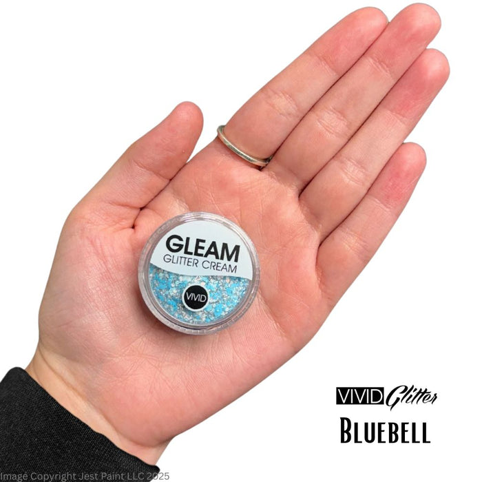 VIVID Glitter |  GLEAM Glitter Cream | Small Pastel Glow - BLUEBELL (10gr)