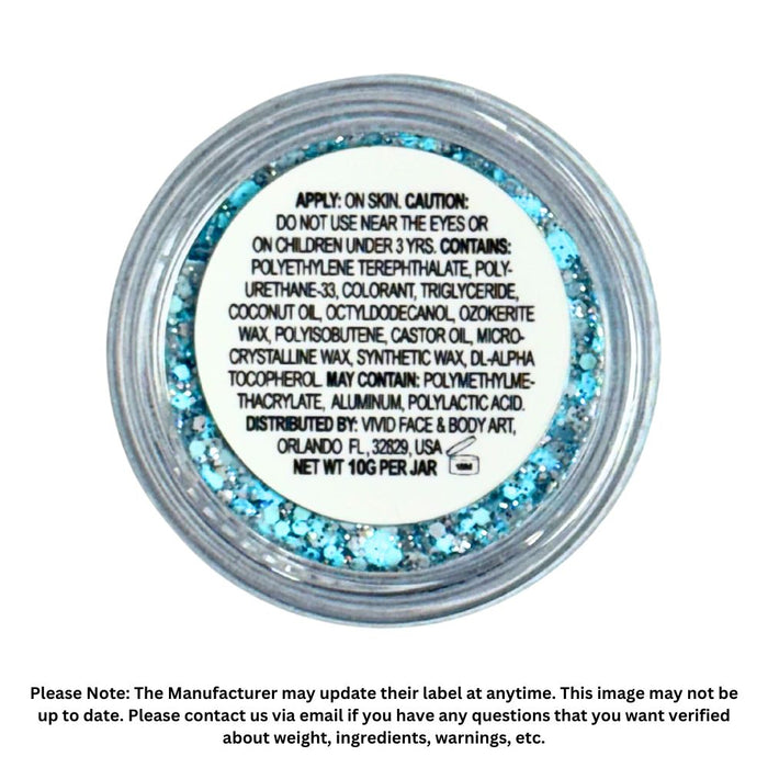 VIVID Glitter |  GLEAM Glitter Cream | Small Pastel Glow - BLUEBELL (10gr)