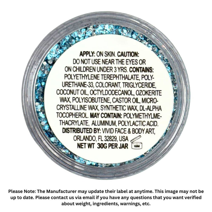 VIVID Glitter |  GLEAM Glitter Cream | Large Pastel Glow - BLUEBELL (30gr)