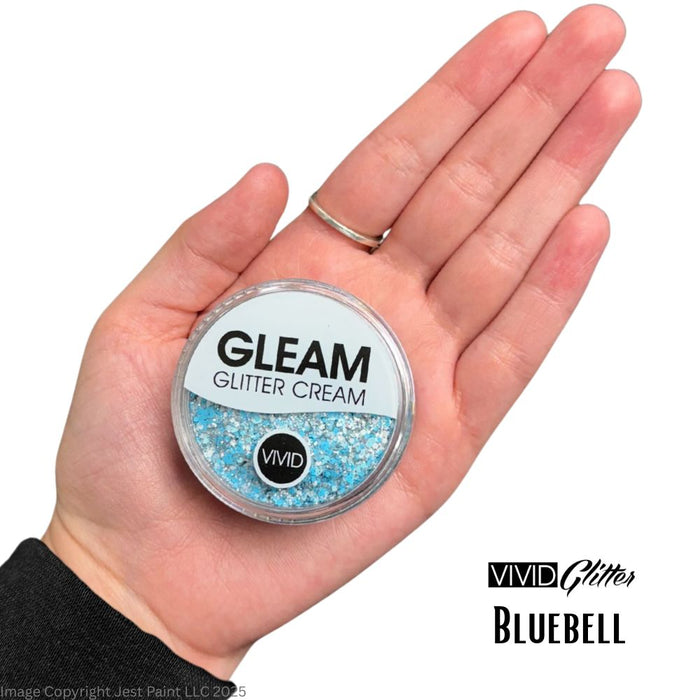 VIVID Glitter |  GLEAM Glitter Cream | Large Pastel Glow - BLUEBELL (30gr)