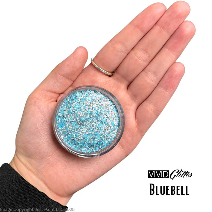 VIVID Glitter |  GLEAM Glitter Cream | Large Pastel Glow - BLUEBELL (30gr)