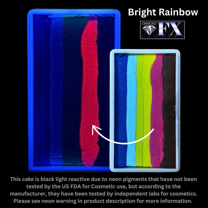 DFX Special Effects Paint Rainbow Cake - Small Bright Rainbow (RS30-59) Approx. 28gr /.99oz  #6 (SFX - Non Cosmetic)