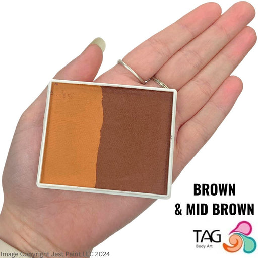 TAG Face Paint Split - Mid Brown and Brown 50gr   #12