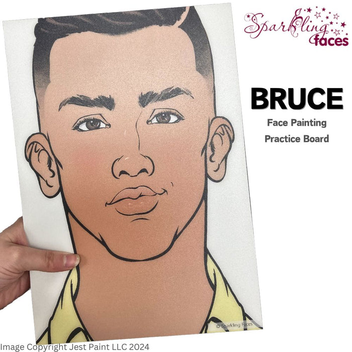 Sparkling Faces | Adult Face Painting Practice Board - Bruce