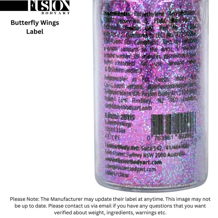 Fusion Body Art  - Face Painting Glitter | Butterfly Wings Pump - 10gm/0.35oz