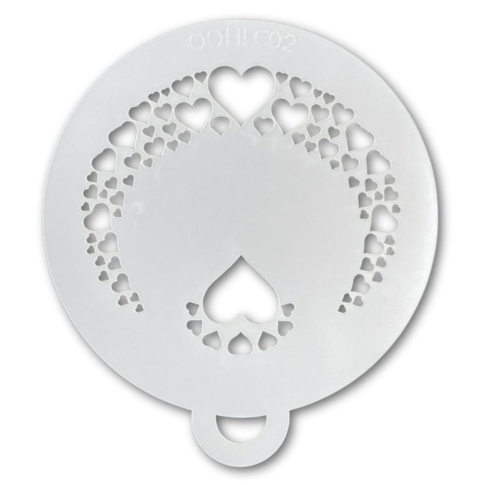 Ooh! Face Painting Stencil | Heart Flips (C02)