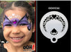 Ooh! Face Painting Stencil | Heart Flips (C02)