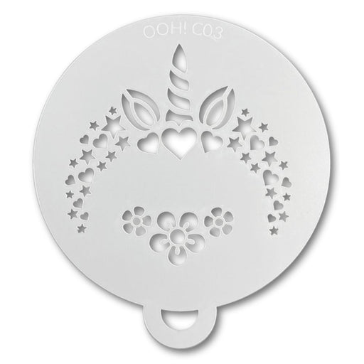 Ooh! Face Painting Stencil | Unicorn Flip (C03)