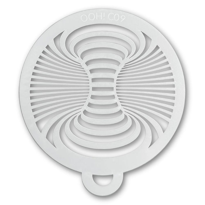Ooh! Face Painting Stencil | Swirl Optical Illusion (C09) - While Supplies Last!