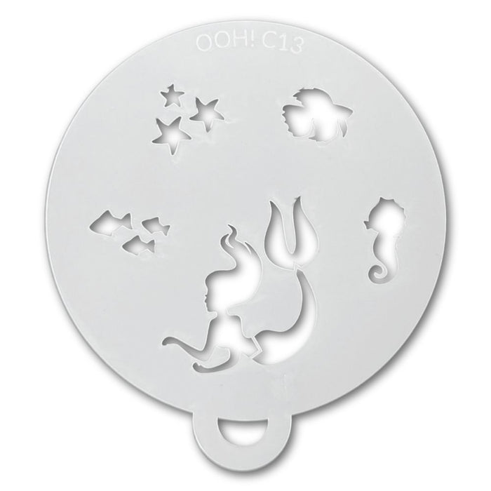 Ooh! Face Painting Stencil | Mermaid Swim Flip (C13)