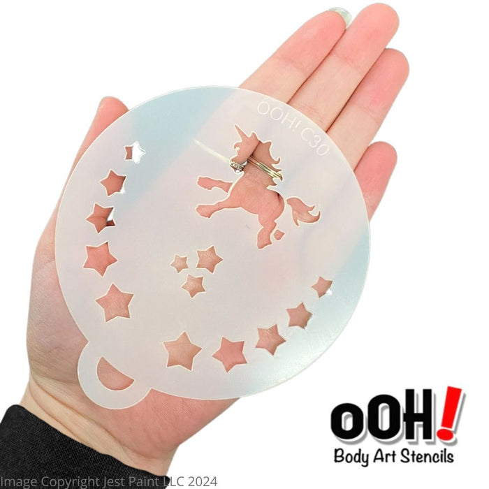 Ooh! Face Painting Stencil | Unicorn Star Flip (C30)