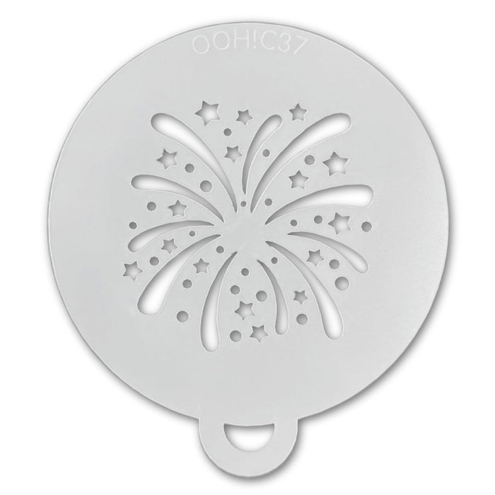 Ooh! Face Painting Stencil | Falling Fireworks Flip (C37)