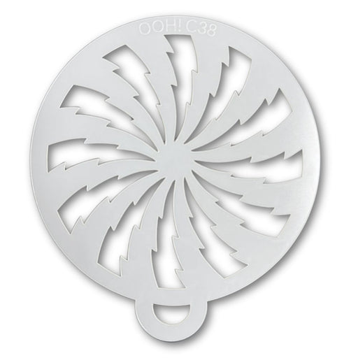 Ooh! Face Painting Stencil | Lightening Bolt Spiral Flip (C38)