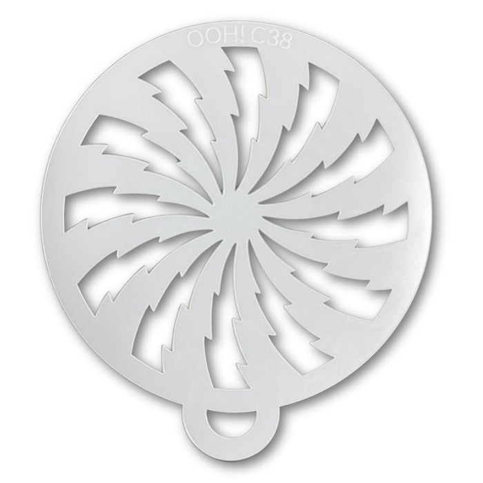 Ooh! Face Painting Stencil | Lightening Bolt Spiral Flip (C38)