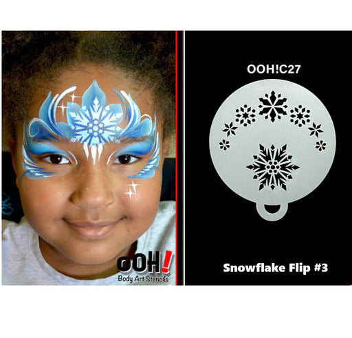 Ooh! Face Painting Stencil | Snowflake Flip #3 (C27)