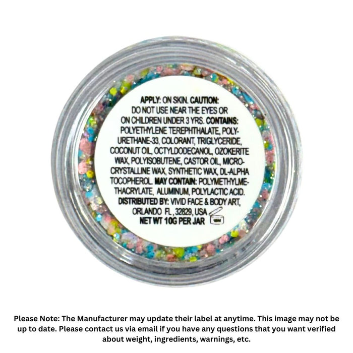VIVID Glitter |  GLEAM Glitter Cream | Small UV Pastel Glow - CANDY CLOUD (10gr)