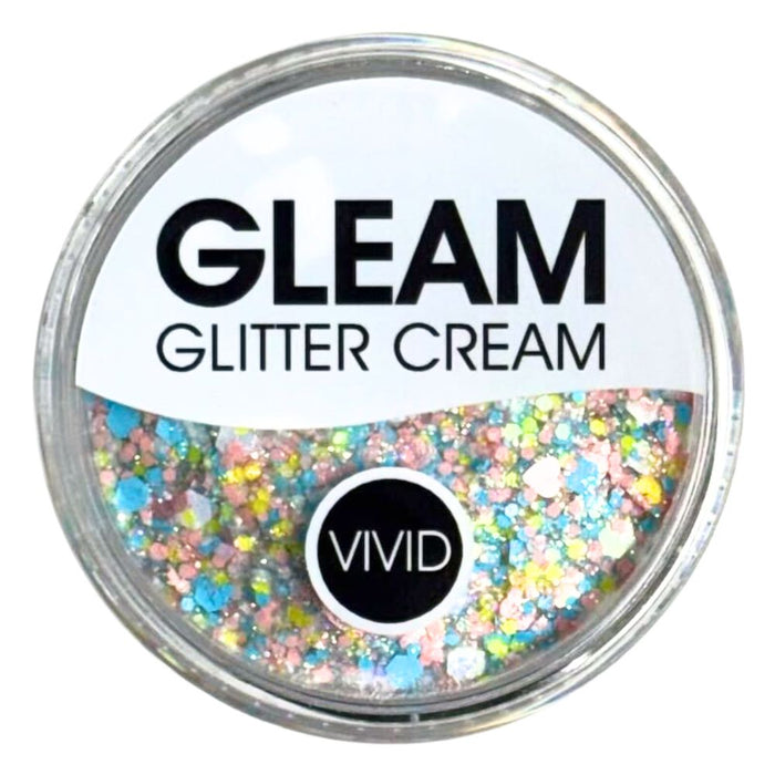 VIVID Glitter |  GLEAM Glitter Cream | Large Pastel Glow - CANDY CLOUD (30gr)