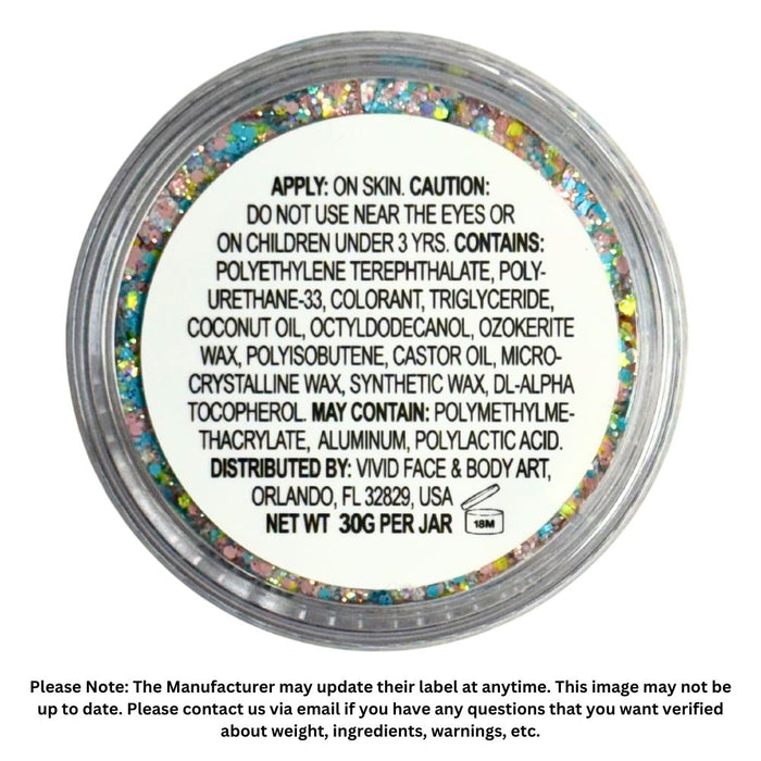 VIVID Glitter |  GLEAM Glitter Cream | Large Pastel Glow - CANDY CLOUD (30gr)