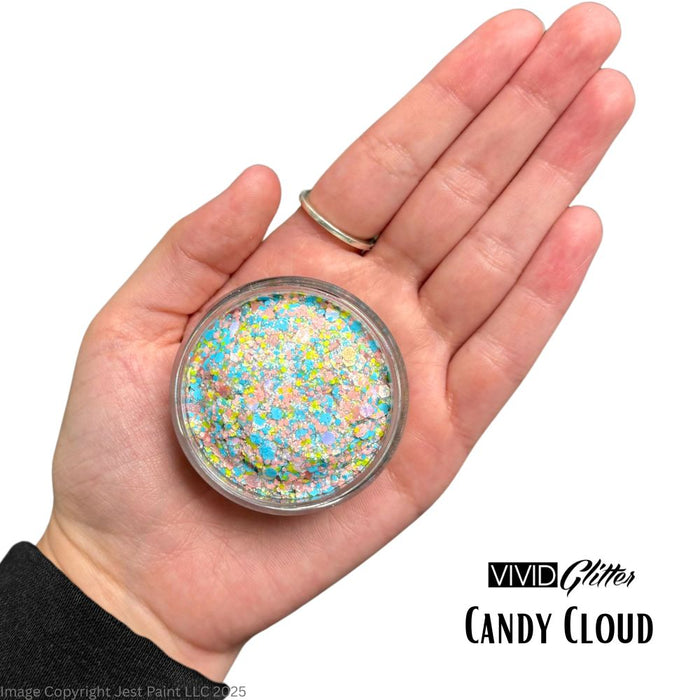 VIVID Glitter |  GLEAM Glitter Cream | Large Pastel Glow - CANDY CLOUD (30gr)