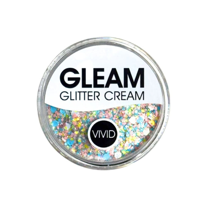 VIVID Glitter |  GLEAM Glitter Cream | Small UV Pastel Glow - CANDY CLOUD (10gr)