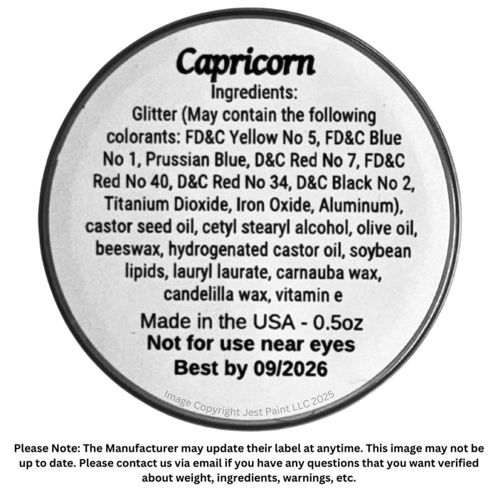 Amerikan Body Art | CHUNKY Glitter Cremes - New Formula - CAPRICORN - .5oz