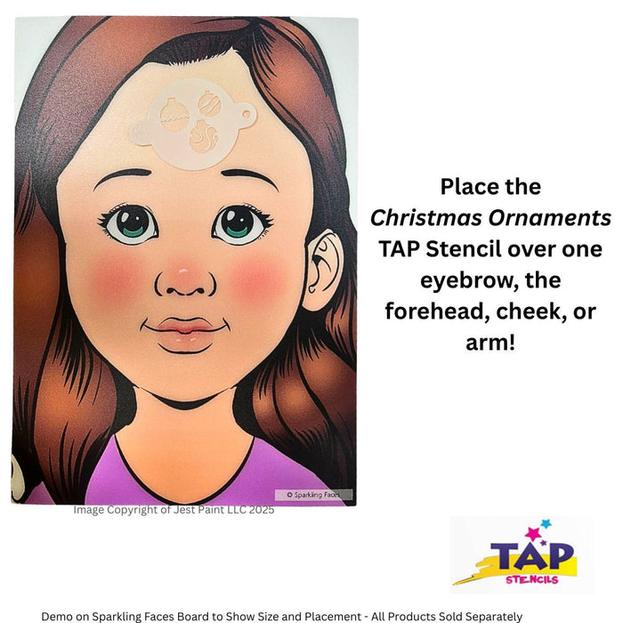 TAP 035 Face Painting Stencil - Christmas Ornaments