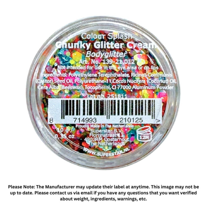 Superstar | Chunky Glitter Cream - Colour Splash (10gr Jar)