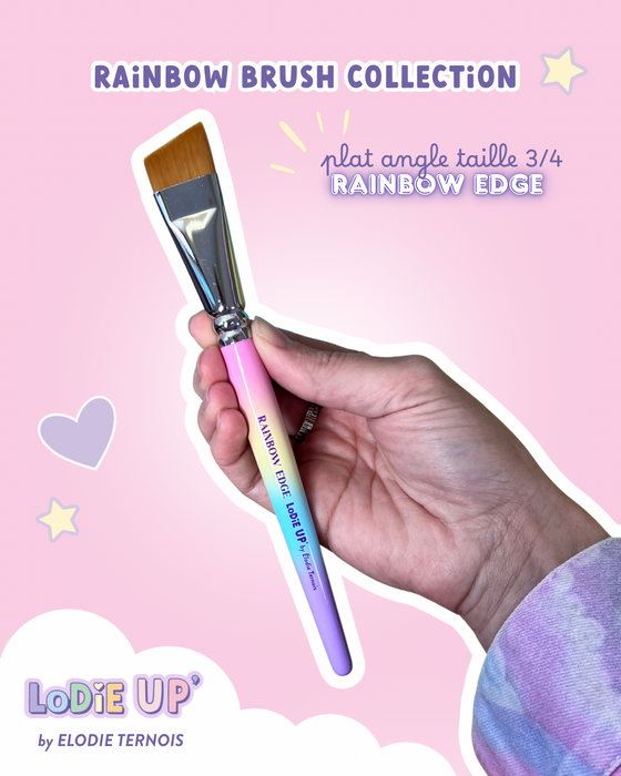 Lodie Up | Face Painting Brush by Elodie Ternois - Rainbow Flow Flat 1"