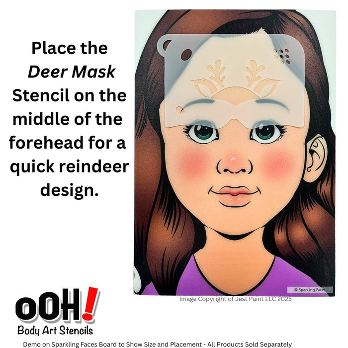 Ooh! Face Painting Stencil | Deer Mask (K15)