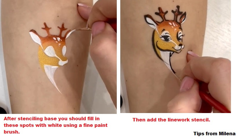 MILENA STENCILS  Face Painting Stencils - (Spotted Cub Set) D29 — Jest  Paint - Face Paint Store