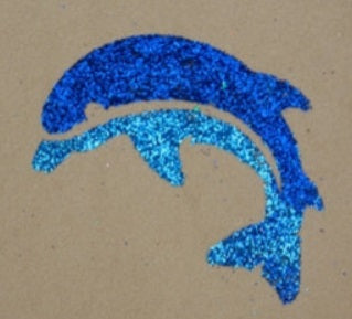 Art Factory | Glitter Tattoo Stencil - (230) Dolphin Jump - 5 Pack - #16