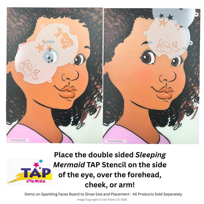 JPDTAP 102 Face Painting Double Stencil - Sleeping Fairy