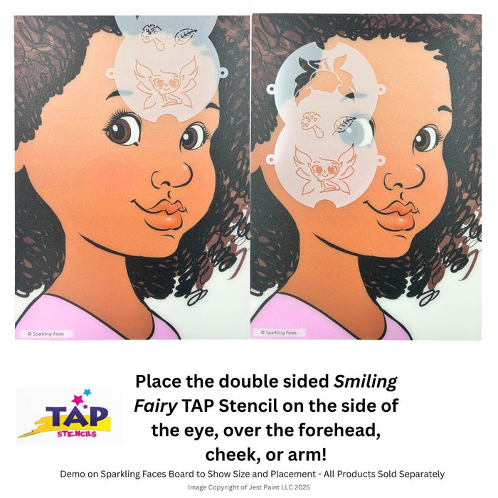 JPDTAP 101 Face Painting Double Stencil - Smiling Fairy
