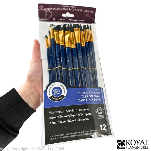 Royal Majestic Face Painting Brush Set | 12 Economy Brushes (RSET-9302)