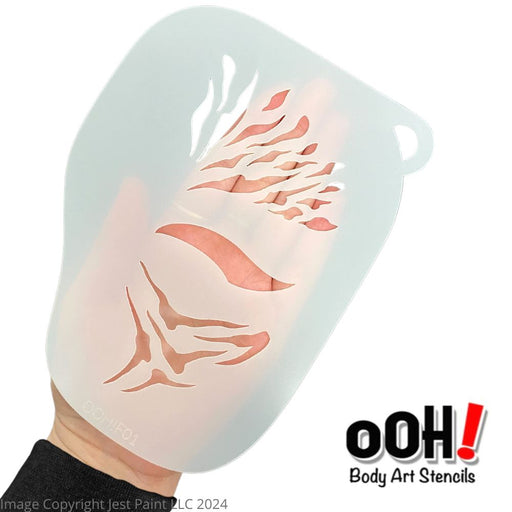 Ooh! Face Painting Stencil | Tiger Marks for Full Face (F01)