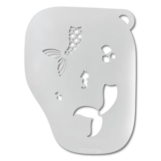 Ooh! Face Painting Stencil | Mermaid Tail and Lil' Seahorse (F06)