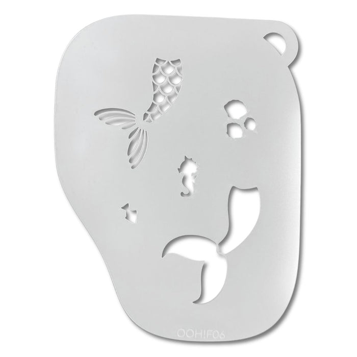 Ooh! Face Painting Stencil | Mermaid Tail and Lil' Seahorse (F06)