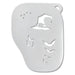 Ooh! Face Painting Stencil | Witch Hat Face Stencil - with Bats and Stars (F12)