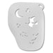 Ooh! Face Painting Stencil | Halloween Witch Face Stencil - with Moon Bats and Stars (F19)